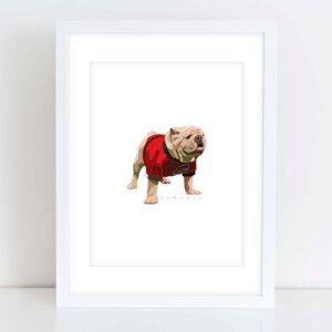 Georgia Bulldogs Championship Illustration Poster Decor Art