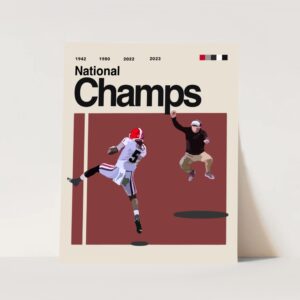 Georgia Football National Champions Poster Decor Art