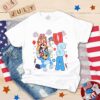 Bluey 4th Of July Red White Bingo Shirt