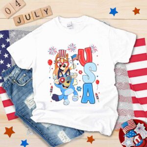 Happy Bluey 4th Of July And Bingo Shirt