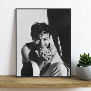 Harry Styles Black and White Poster Decor Art