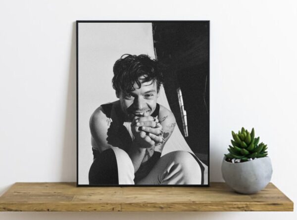 Harry Styles Black and White Poster Decor Art