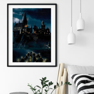 Hogwarts at Night Harry Potter Poster Decor Art