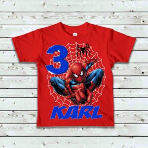 Boy's Spiderman Birthday T-Shirt