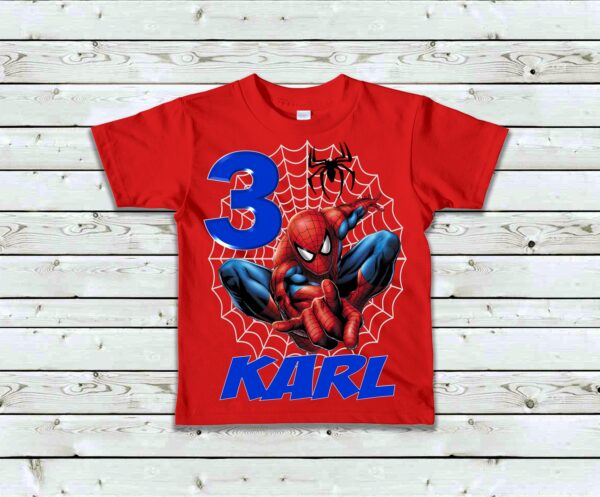 Boy’s Spiderman Birthday T-Shirt