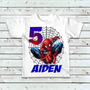 Boy's Spiderman Birthday T-Shirt