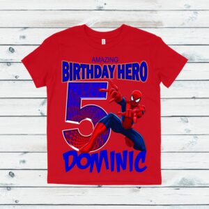 Boy's Spiderman Birthday Matching Family Shirts