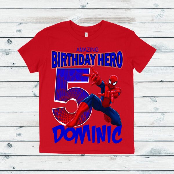 Boy’s Spiderman Birthday Matching Family Shirts