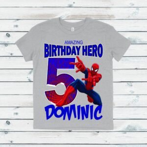 Boy's Spiderman Birthday Matching Family Shirts