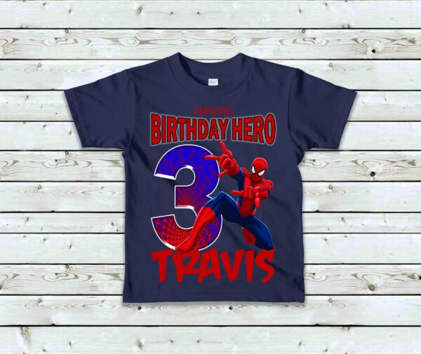 Boy’s Spiderman Birthday Matching Family Shirts