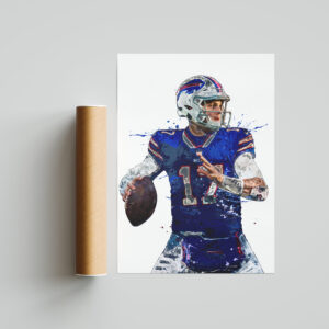 Josh Allen Buffalo Bills American Football Poster Decor Art