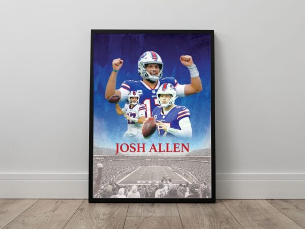 Josh Allen Sports Art Poster Decor Art