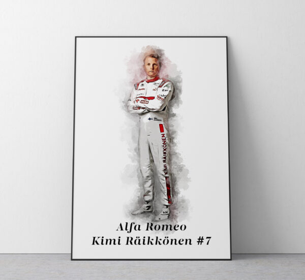 Kimi Raikkonen F1 Poster Decor Art