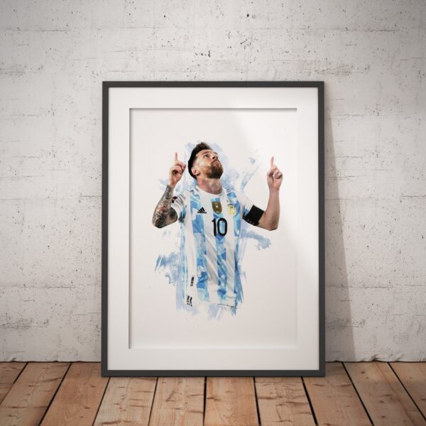 Lionel Messi Argentina Soccer Player Poster Decor Art