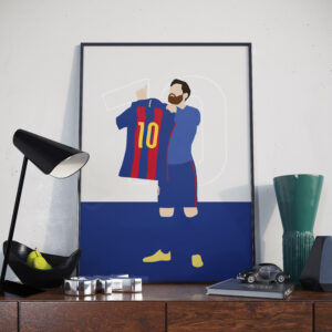 Lionel Messi Barcelona Football Poster Decor Art