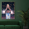 Lionel Messi Barcelona Football Poster Decor Art