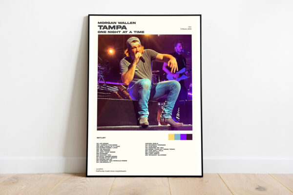 Morgan Wallen One Night At A Time Tour Music Concert Poster