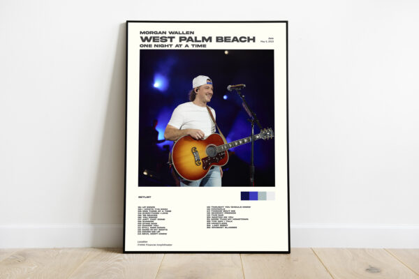 Morgan Wallen West Palm Beach One Night At A Time Tour Poster