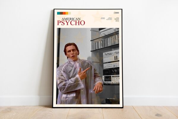 Patrick Bateman American Psycho Movie Poster Decor Art