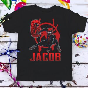 Personalized Spiderman Miles Morales Birthday T-Shirt