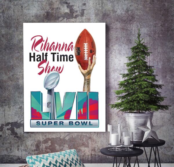 Rihanna Halftime Show Super Bowl Poster Decor Art