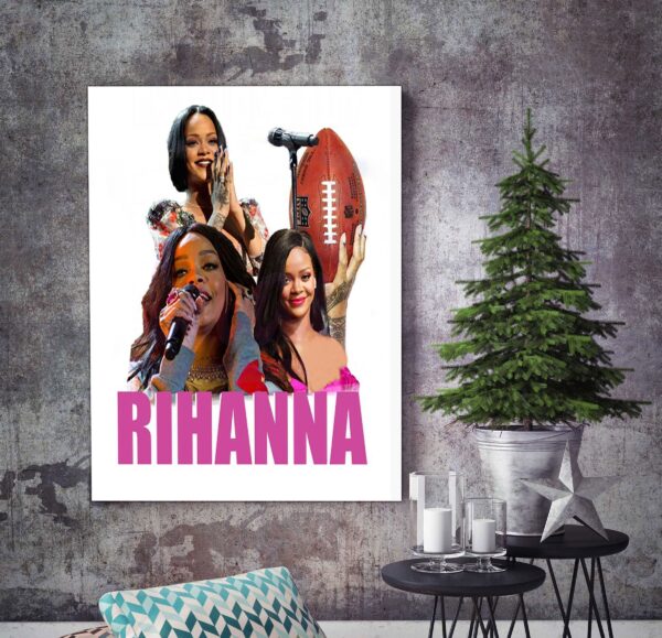 Rihanna Super Bowl 2023 Halftime Show Poster Decor Art