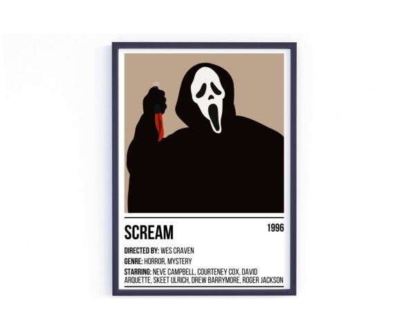 Scream Horror Movie Poster Decor Art