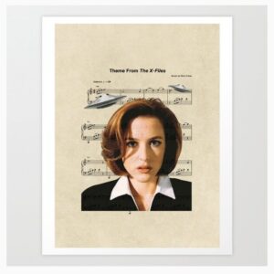 Scully X-Files Music Sheet Print Poster Decor Art