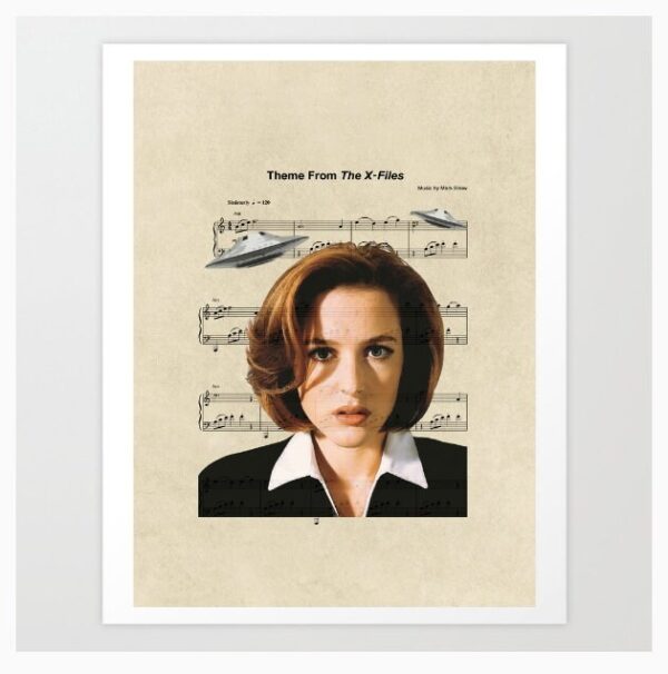 Scully X-Files Music Sheet Print Poster Decor Art