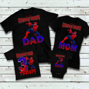 Spiderman Birthday Matching Family Shirts