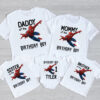 Personalized Spiderman Matching Birthday T-shirt