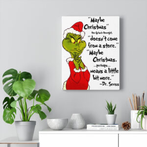 The Grinch Christmas Quote Decor Art