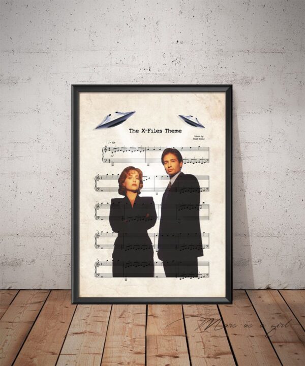 The X Files Theme Mulder and Scully Poster Decor Art