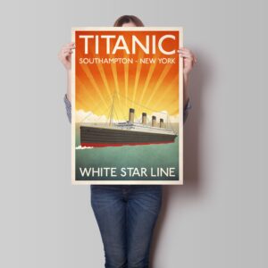 Titanic Travel Poster Decor Art