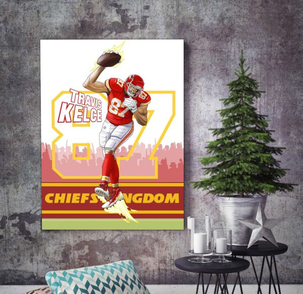 Travis Kelce Football Super Bowl Poster