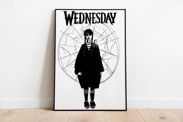 Wednesday Gothic Art Poster Decor