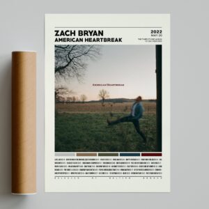 Zach Bryan American Heartbreak Album Cover Poster Decor Art