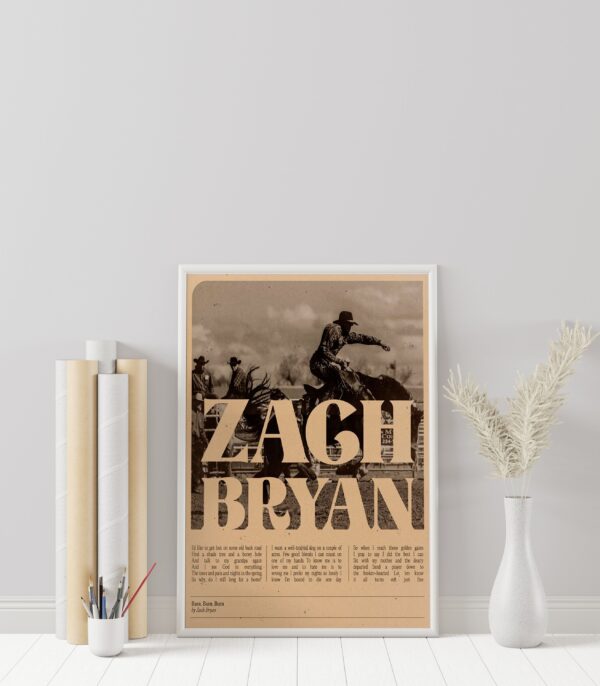 Zach Bryan Quiet Heavy Dreams Poster Decor Art