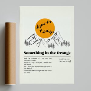 Zach Bryan Something in the Orange Poster Decor Art