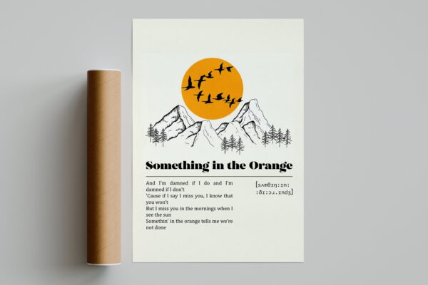 Zach Bryan Something in the Orange Poster Decor Art