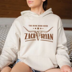 Zach Bryan The Burn Tour Skull Country Music Hoodie