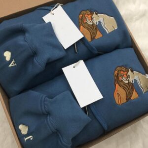 Simba X Nala Lion King Disney Couple Embroidered Sweatshirt