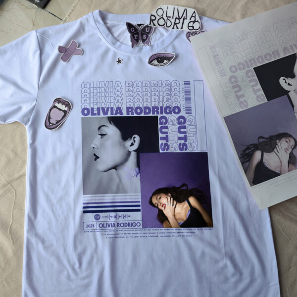 Olivia Rodrigo GUTS Album Vampire Song Tshirt