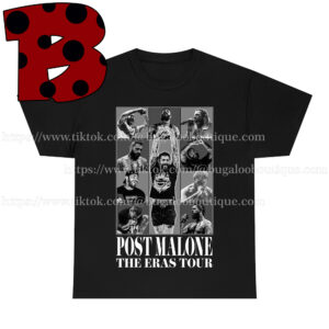 Post Malone The Eras Tour Black White Version Tshirt