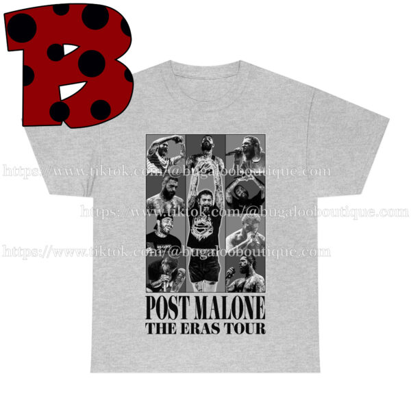 Post Malone The Eras Tour Black White Version Tshirt