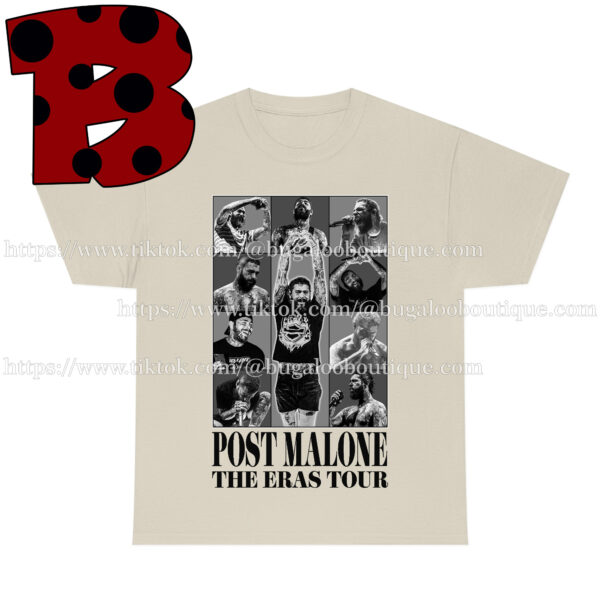 Post Malone The Eras Tour Black White Version Tshirt