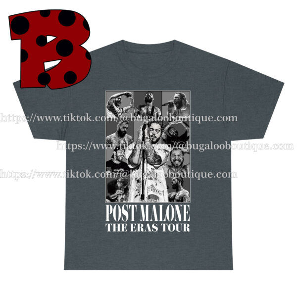 Post Malone The Eras Tour Black White Version Tee