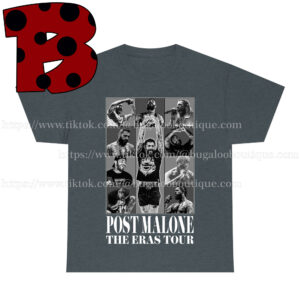 Post Malone The Eras Tour Black White Version Tshirt