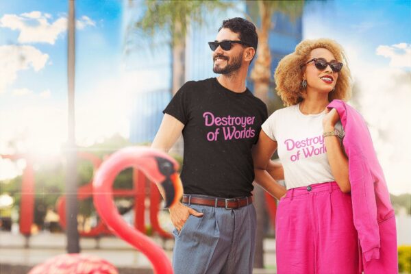 Destroyer Of Worlds Text Barbie Movie Tshirt