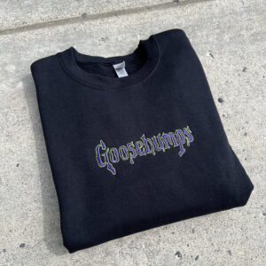 Halloween Embroidered Goosebumps Sweatshirt